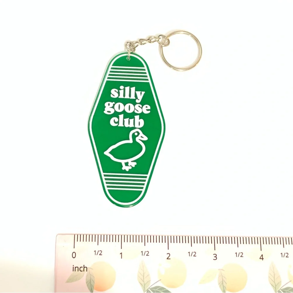 New Green Silly Goose Club Keychain